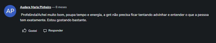 Depoimento de aluna