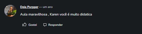 Depoimento de aluna
