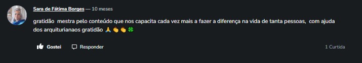 Depoimento de aluna